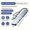 Avernus USB Šakotuvas Hub 7in1 USB A / USB C į USB 3.0 / 4 x USB 2.0 / USB C DC x 2