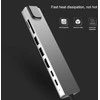 Avernus USB Šakotuvas Hub 8in1 USB C x2 / USB 3.0 x2 / RJ45 / HDMI / SD card reader / TF
