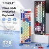 T- Wolf T70 Belaidė Mechaninė klaviatūra