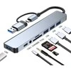 USB Šakotuvas Hub 8in1 USB-C/A to USB 3.0 / USB 2.0 / SD / TF / USB-C / Audio, Avernus