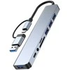 USB Šakotuvas Hub 8in1 USB-C/A to USB 3.0 / USB 2.0 / SD / TF / USB-C / Audio, Avernus