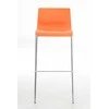 Mville 2 baro kėdžių rinkinys HOVER plastikinis 4 kojų rėmas oranžinis, chromas