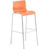 Mville 2 baro kėdžių rinkinys HOVER plastikinis 4 kojų rėmas oranžinis, chromas