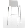 Mville Hover baro kėdė, plastikinė, 4 kojų pagrindo, balta, chromuota