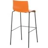 Mville Hover baro kėdė, plastikinė, 4 kojos, oranžinė, juoda