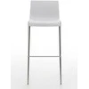 Mville Hover baro kėdė, plastikinė, 4 kojų pagrindo, balta, chromuota