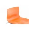 Mville Hover baro kėdė, plastikinė, 4 kojų pagrindo, oranžinė, chromuota