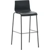 Mville Hover baro kėdė, plastikinė, 4 kojos, juoda, juoda