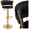 Bipohome Baras kėdė „Tresso Gold“, juoda, „Velvet“