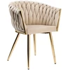 Bipohome Pinta veliūro kėdė COFTON auksinis VELVET beige