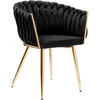 Bipohome Pinta veliūro kėdė COFTON Gold VELVET Juodas