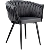 Bipohome Pinta veliūro kėdė COFTON Juodas VELVET graphite