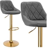 Bipohome "Cydro Gold" grafitinis Velvet bar hocker