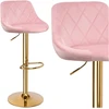 Bipohome "Cydro" Auksinė rožinė pudra Velvet bar hocker