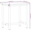 Darbastalis, 80x55x81,5cm, bukmedžio masyvas ir metalas