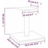 Draskymo stovas katėms su platforma, kreminės spalvos, 38cm