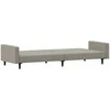 Dvivietė sofa-lova, šviesiai pilkos spalvos, aksomas