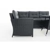 Mville Kampinė sofa Sierra, plokščio rotango, geležies pilkos spalvos