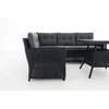 Mville Kampinė sofa Sierra, apvalus rotango, geležies pilka