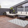 Esschert Design Lauko kilimas, pilkas ir baltas, 180x121cm, OC25