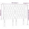 Galvūgalis su auselėmis, pilkas, 163x23x118/128cm, aksomas
