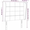 Galvūgalis su auselėmis, pilkas, 93x23x118/128cm, audinys