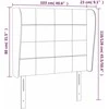 Galvūgalis su auselėmis, taupe, 103x23x118/128cm, audinys