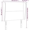 Galvūgalis su auselėmis, taupe, 83x23x118/128cm, audinys