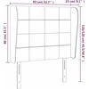 Galvūgalis su auselėmis, taupe, 83x23x118/128cm, audinys