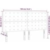 Galvūgalis su LED, baltos spalvos, 180x5x118/128cm dirbtinė oda
