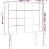 Galvūgalis su LED, juodos spalvos, 103x16x118/128cm, aksomas