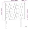 Galvūgalis su LED, juodos spalvos, 103x16x118/128cm, audinys