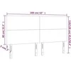 Galvūgalis su LED, juodos spalvos, 160x5x118/128cm dirbtinė oda