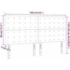 Galvūgalis su LED, juodos spalvos, 160x5x118/128cm dirbtinė oda
