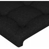 Galvūgalis su LED, juodos spalvos, 183x16x118/128cm, audinys