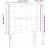 Galvūgalis su LED, juodos spalvos, 83x16x118/128cm, audinys