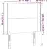 Galvūgalis su LED, juodos spalvos, 93x16x118/128cm, audinys