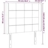 Galvūgalis su LED, juodos spalvos, 93x16x118/128cm, audinys