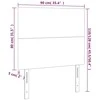 Galvūgalis su LED, pilkas, 90x5x118/128cm, dirbtinė oda