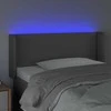Galvūgalis su LED, pilkos spalvos, 93x16x78/88cm, dirbtinė oda
