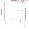 Galvūgalis su LED, šviesiai pilkas, 103x16x118/128cm, aksomas