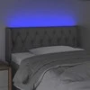 Galvūgalis su LED, šviesiai pilkas, 103x16x78/88cm, audinys