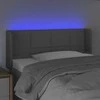 Galvūgalis su LED, šviesiai pilkas, 103x16x78/88cm, audinys