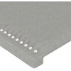 Galvūgalis su LED, šviesiai pilkas, 203x16x118/128cm, audinys