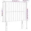 Galvūgalis su LED, šviesiai pilkas, 83x16x118/128cm, audinys