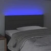 Galvūgalis su LED, tamsiai pilkas, 100x5x78/88cm, audinys