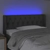 Galvūgalis su LED, tamsiai pilkas, 103x16x78/88cm, audinys