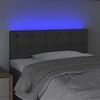 Galvūgalis su LED, tamsiai pilkas, 80x5x78/88cm, audinys