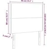 Galvūgalis su LED, tamsiai pilkas, 90x5x118/128cm, audinys