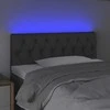 Galvūgalis su LED, tamsiai pilkas, 90x7x78/88cm, audinys
